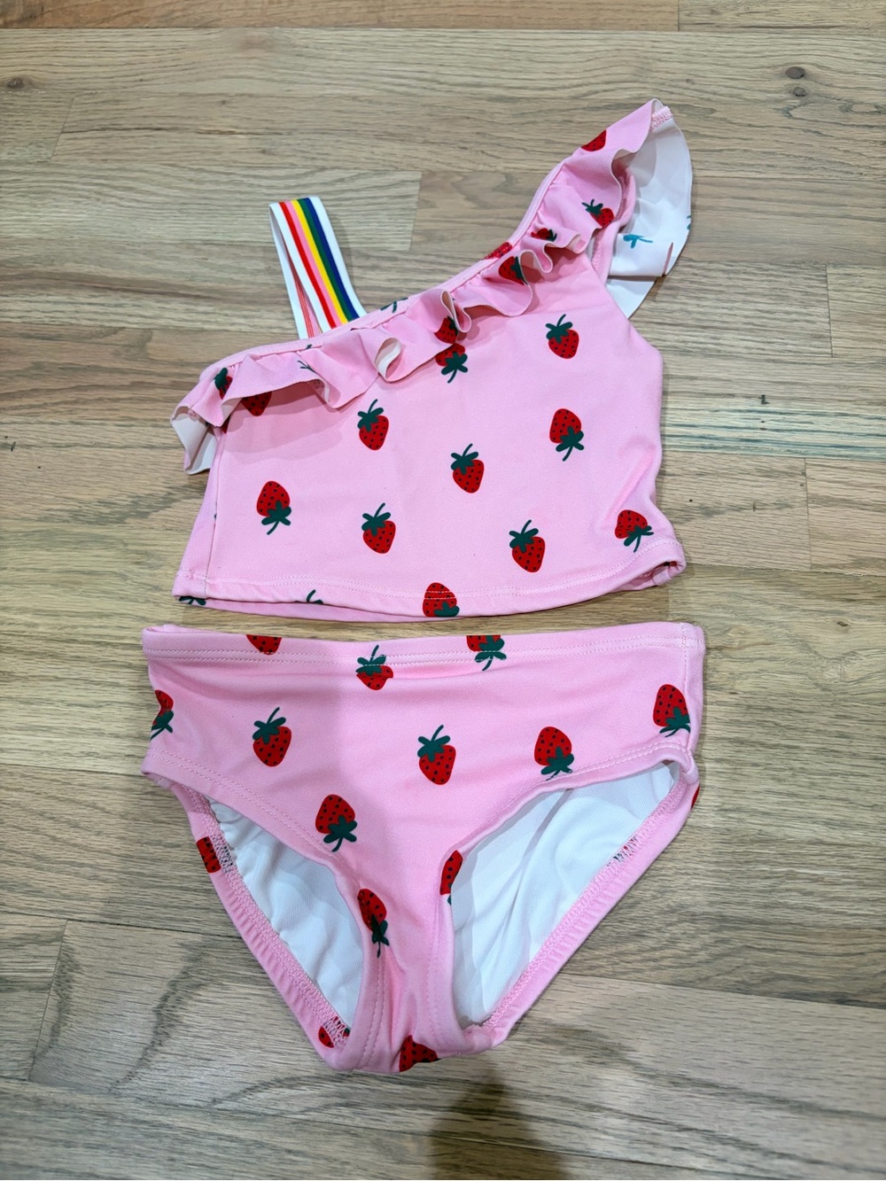 Hanna Anderson toddler girl strawberry print bikini bathing suit